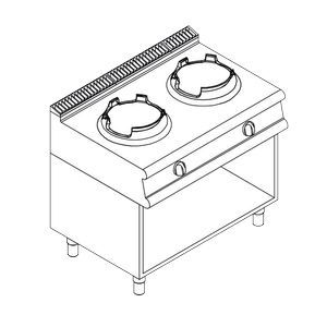 Плита вок газовая 900 серии Apach Chef Line Lrwg109Os