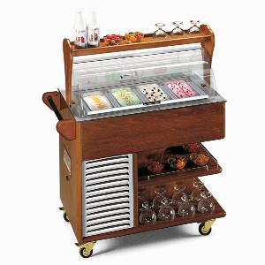 Тележка сервировочная морозильная Tecfrigo Carrellino Gelato темн.Орех