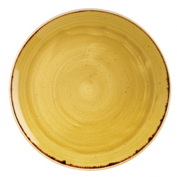 Купить тарелка мелкая 32,4см, без борта, stonecast, цвет mustard seed yellow smssev121 – цена от завода, доставка до двери | RuOborudovanie.ru