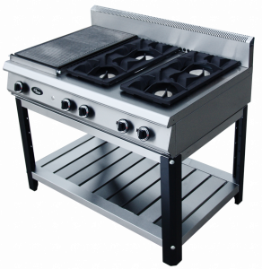 Плита газовая Grill Master Ф6ЖТЛСПГ на подставке (1 закрытая и 4 открытых горелки)