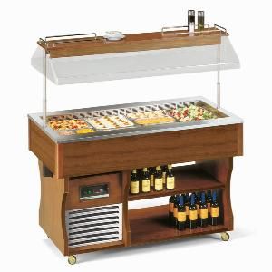 Стол шведский охлаждаемый Tecfrigo Isola 8M темн.орех