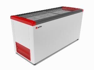 Ларь морозильный Frostor FG500C красный со стеклянной крышкой