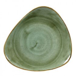 Купить тарелка мелкая треугольная 31,1см, без борта, stonecast, цвет samphire green ssgstr121 – цена от завода, доставка до двери | RuOborudovanie.ru