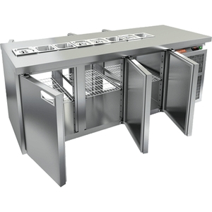 Стол для салатов Hicold Sl2T-111/Gn (1/6) без крышки (+2/+10)