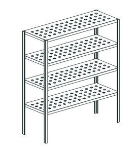 Стеллаж перфорированный Apach Chef Line Lstp18-184