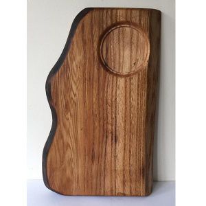 Доска сервировочная Little 300Х190ММ H20Мм (СОУСНИК D75Мм), серия Natural Path, орех, цвет Tr04 Np01