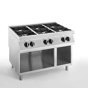 Плита газовая 6 конфорочная 900 серии Apach Chef Line Slrrg129Cs