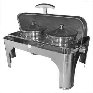 Мармит-чафиндиш Starfood Zc202 S|S 1-х блюд настольный с крышкой Roll Top