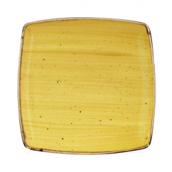 Купить тарелка мелкая квадратная 26,8см, без борта, stonecast, цвет mustard seed yellow smssds101 – цена от завода, доставка до двери | RuOborudovanie.ru