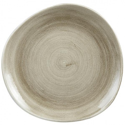 Купить тарелка мелкая "волна" 28,6см, без борта, stonecast patina, цвет antique taupe paatog111 – цена от завода, доставка до двери | RuOborudovanie.ru
