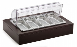 Купить поднос для столовых приборов с крышкой roll-top на дерев. основании венге 51133900 – цена от завода, доставка до двери | RuOborudovanie.ru
